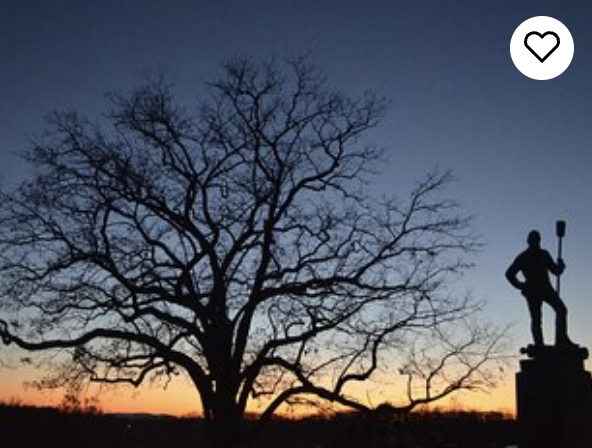 Gettysburg Statue at Dusk